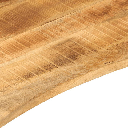 Bureaublad met ronding 110x80x2,5 cm massief ruw mangohout