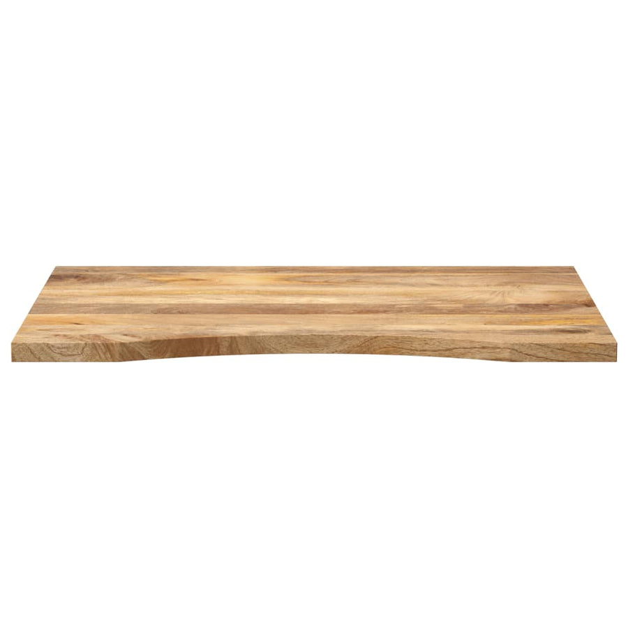 Bureaublad met ronding 80x50x2,5 cm massief ruw mangohout