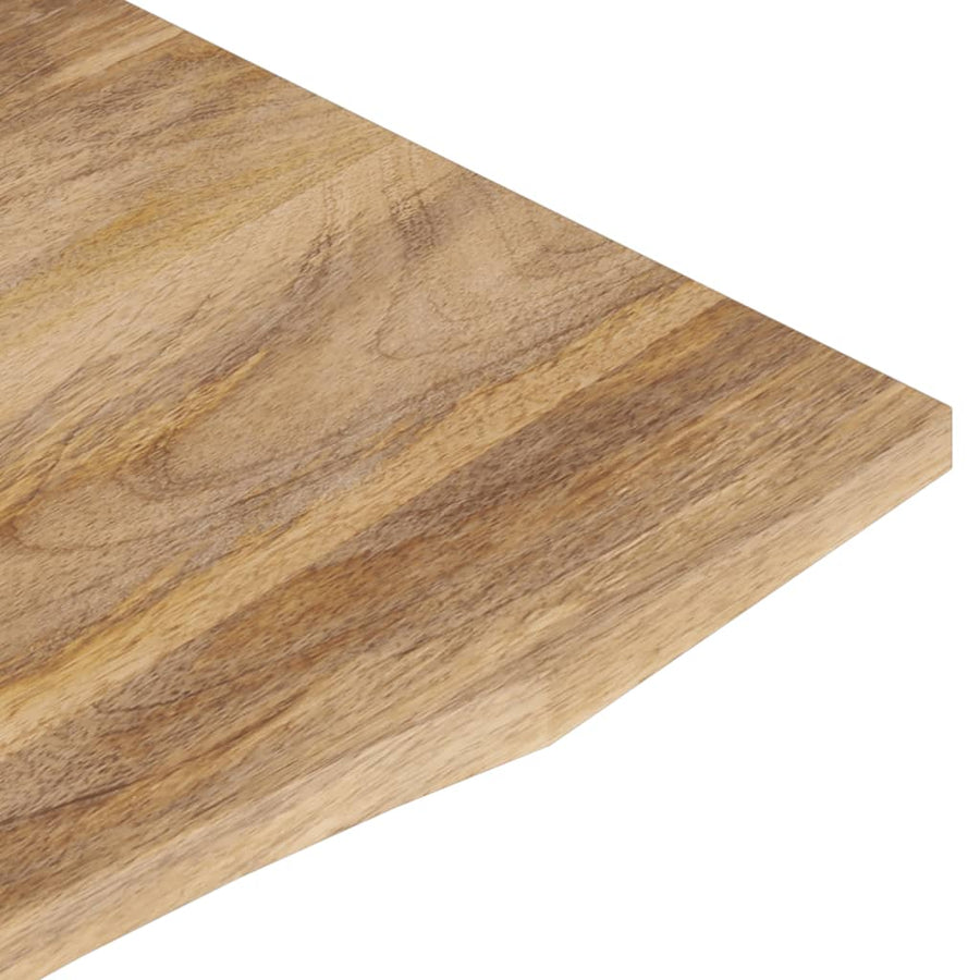 Bureaublad met ronding 90x50x2,5 cm massief ruw mangohout