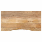 Desktop with curve 110x50x2.5 cm solid rough mango wood