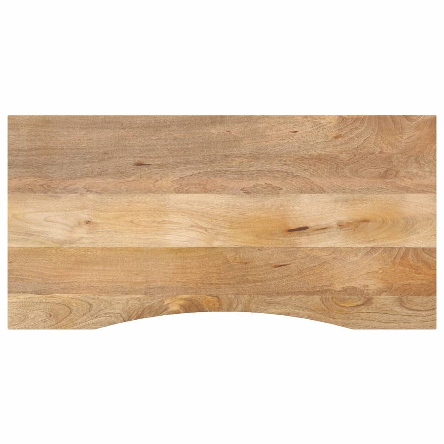 Bureaublad met ronding 110x50x2,5 cm massief ruw mangohout