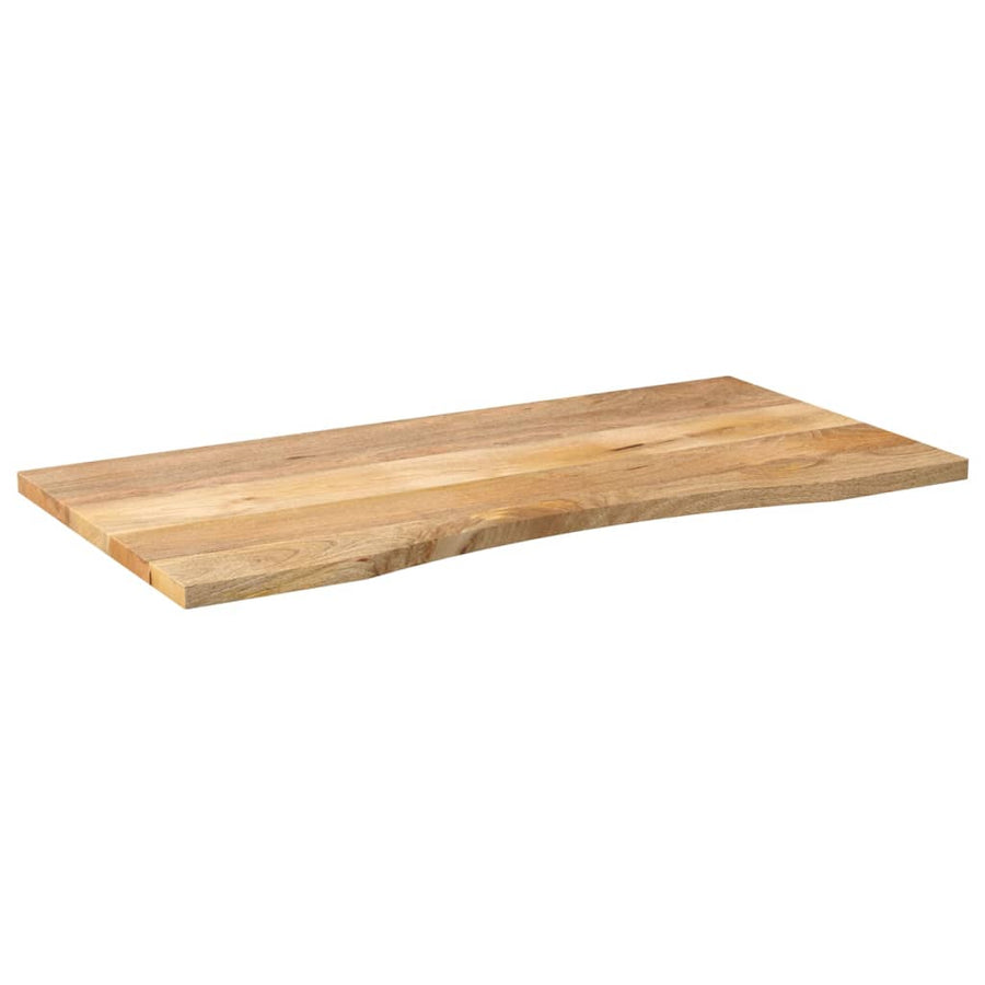 Bureaublad met ronding 110x50x2,5 cm massief ruw mangohout