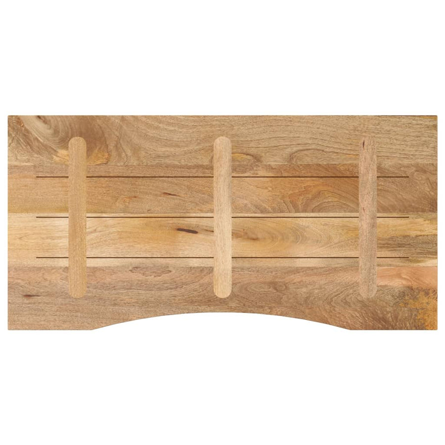 Bureaublad met ronding 110x50x2,5 cm massief ruw mangohout