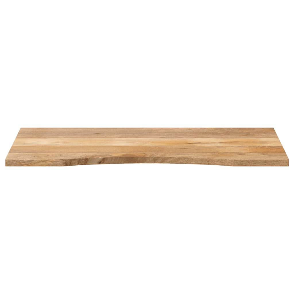 Bureaublad met ronding 120x50x2,5 cm massief ruw mangohout