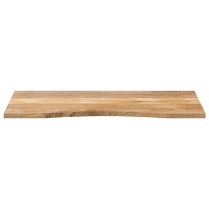 Bureaublad met ronding 120x50x2,5 cm massief ruw mangohout