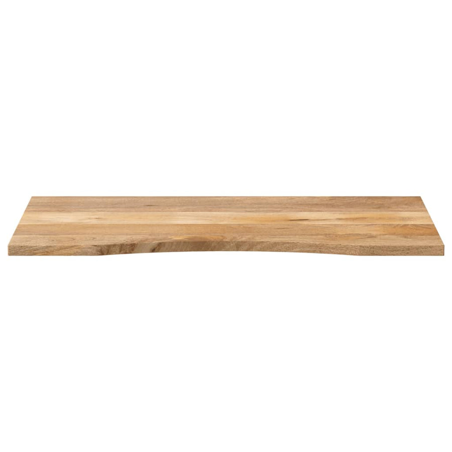Bureaublad met ronding 120x50x2,5 cm massief ruw mangohout