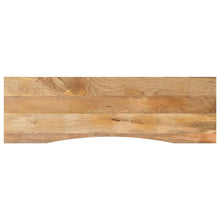 Bureaublad met ronding 160x50x2,5 cm massief ruw mangohout