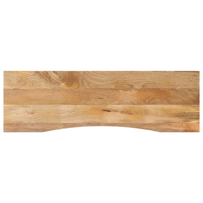 Bureaublad met ronding 160x50x2,5 cm massief ruw mangohout