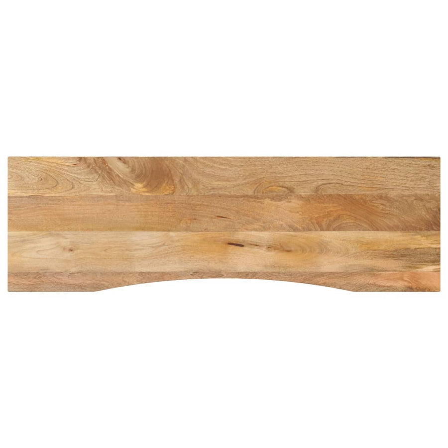 Bureaublad met ronding 160x50x2,5 cm massief ruw mangohout