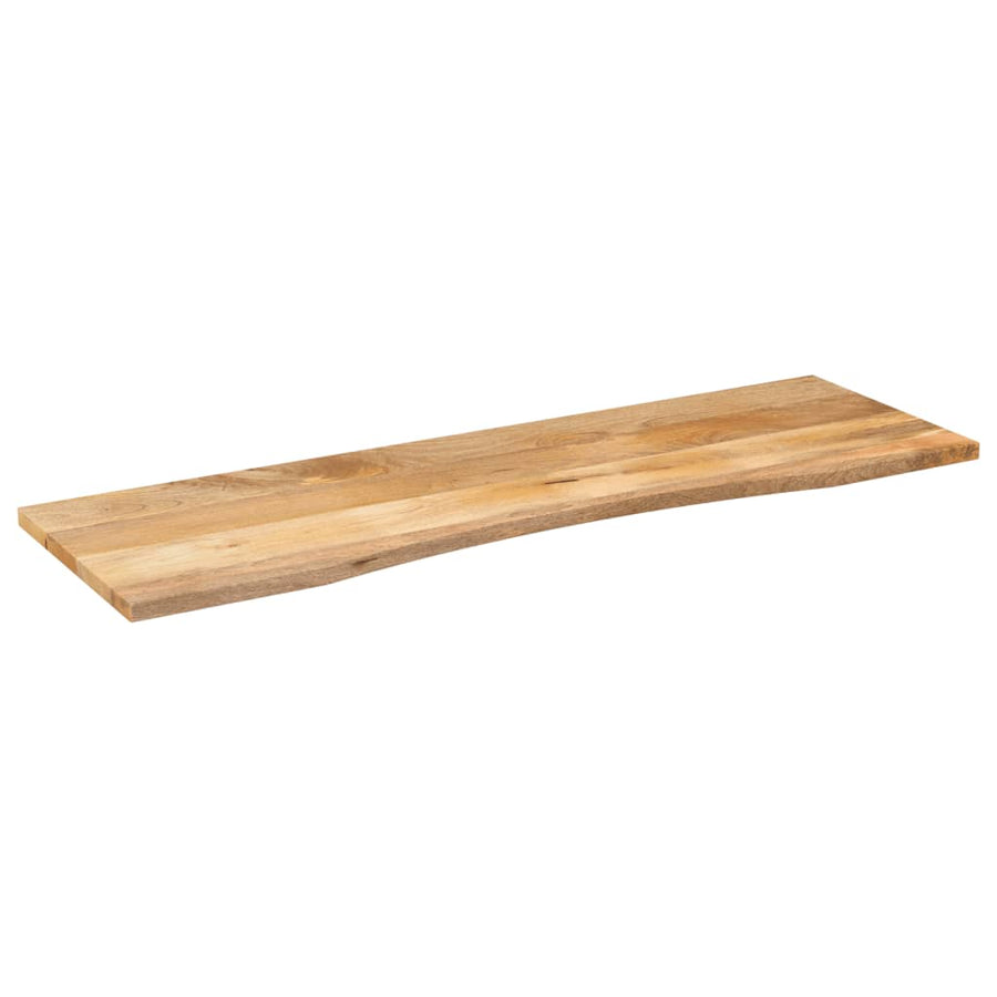 Bureaublad met ronding 160x50x2,5 cm massief ruw mangohout