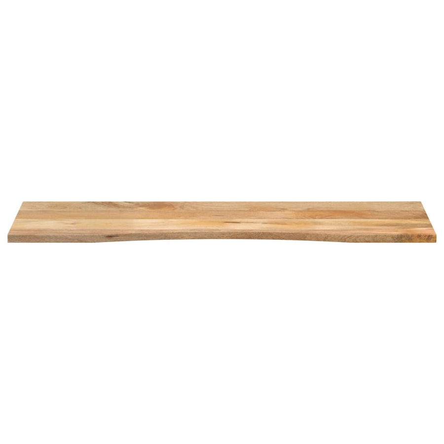 Bureaublad met ronding 160x50x2,5 cm massief ruw mangohout