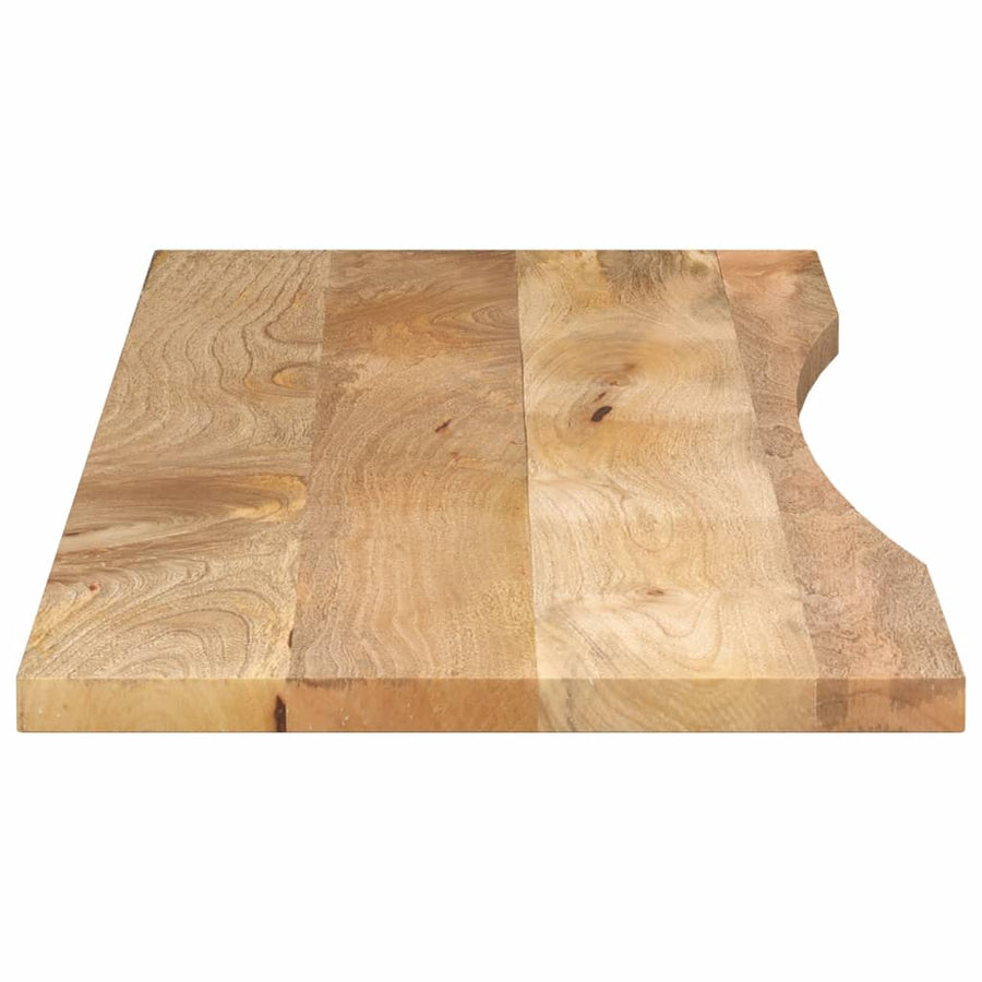 Bureaublad met ronding 160x50x2,5 cm massief ruw mangohout