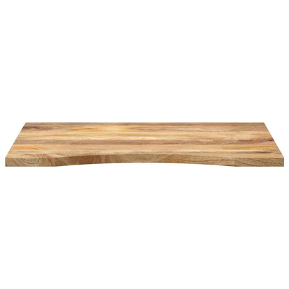 Bureaublad met ronding 90x60x2,5 cm massief ruw mangohout