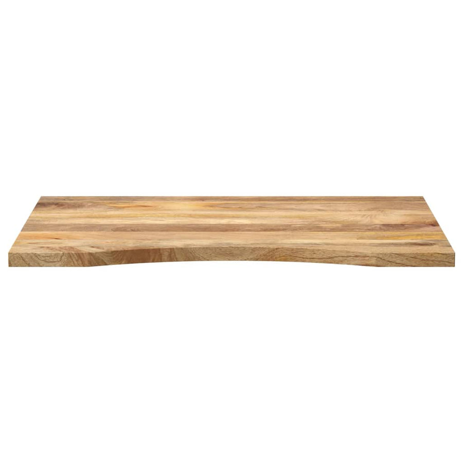 Bureaublad met ronding 100x60x2,5 cm massief ruw mangohout