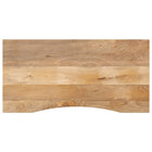 Desktop with rounded edge 120x60x2.5 cm solid rough mango wood