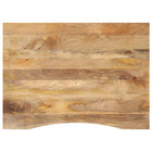 Desktop with curve 100x80x2.5 cm solid rough mango wood