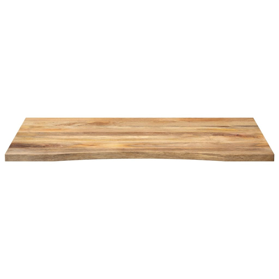 Bureaublad met ronding 100x80x2,5 cm massief ruw mangohout