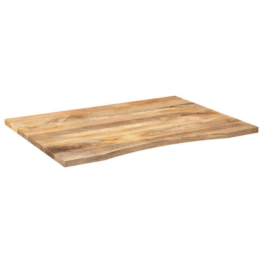 Bureaublad met ronding 110x80x2,5 cm massief ruw mangohout