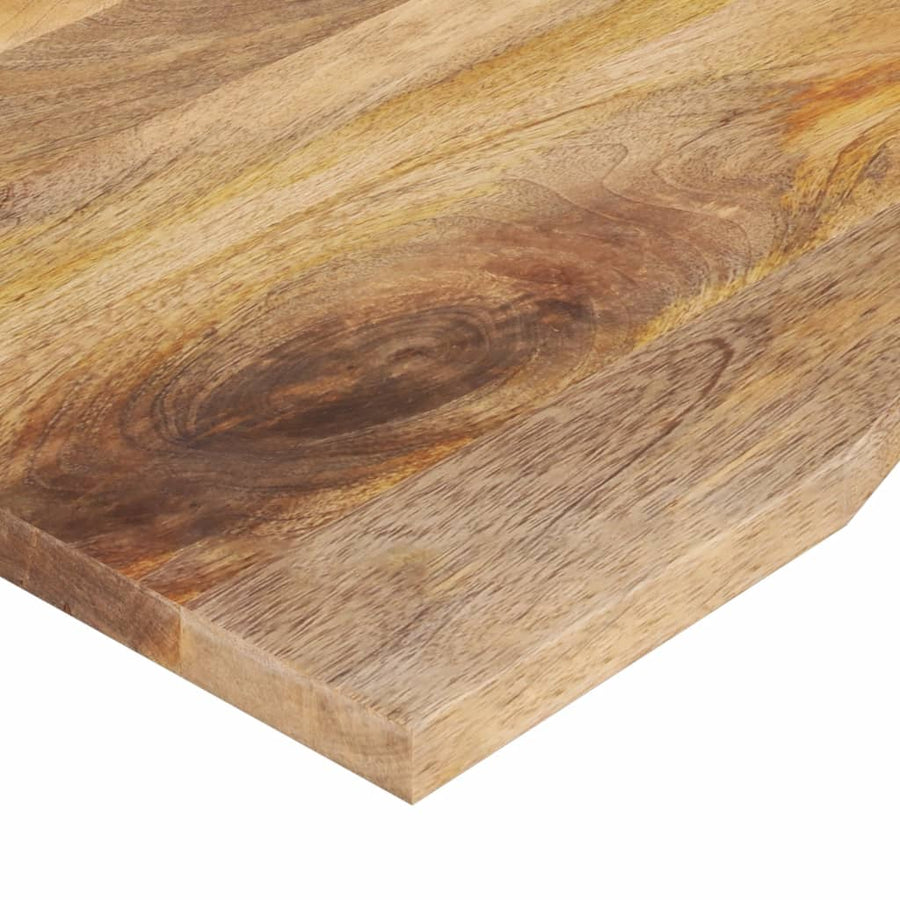 Bureaublad met ronding 110x80x2,5 cm massief ruw mangohout