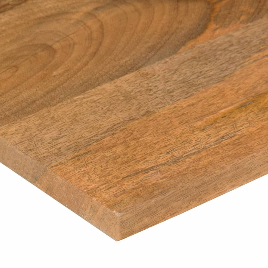 Bureaublad met ronding 80x50x2,5 cm massief ruw mangohout
