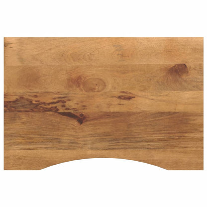 Bureaublad met ronding 90x50x2,5 cm massief ruw mangohout