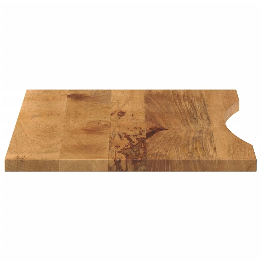 Bureaublad met ronding 90x50x2,5 cm massief ruw mangohout