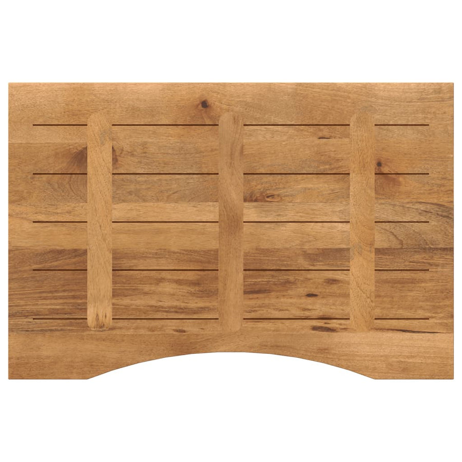 Bureaublad met ronding 90x50x2,5 cm massief ruw mangohout