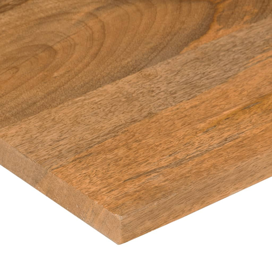 Bureaublad met ronding 90x50x2,5 cm massief ruw mangohout