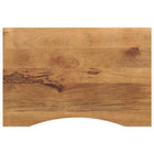 Desktop with rounded edges 100x50x2.5 cm solid rough mango wood