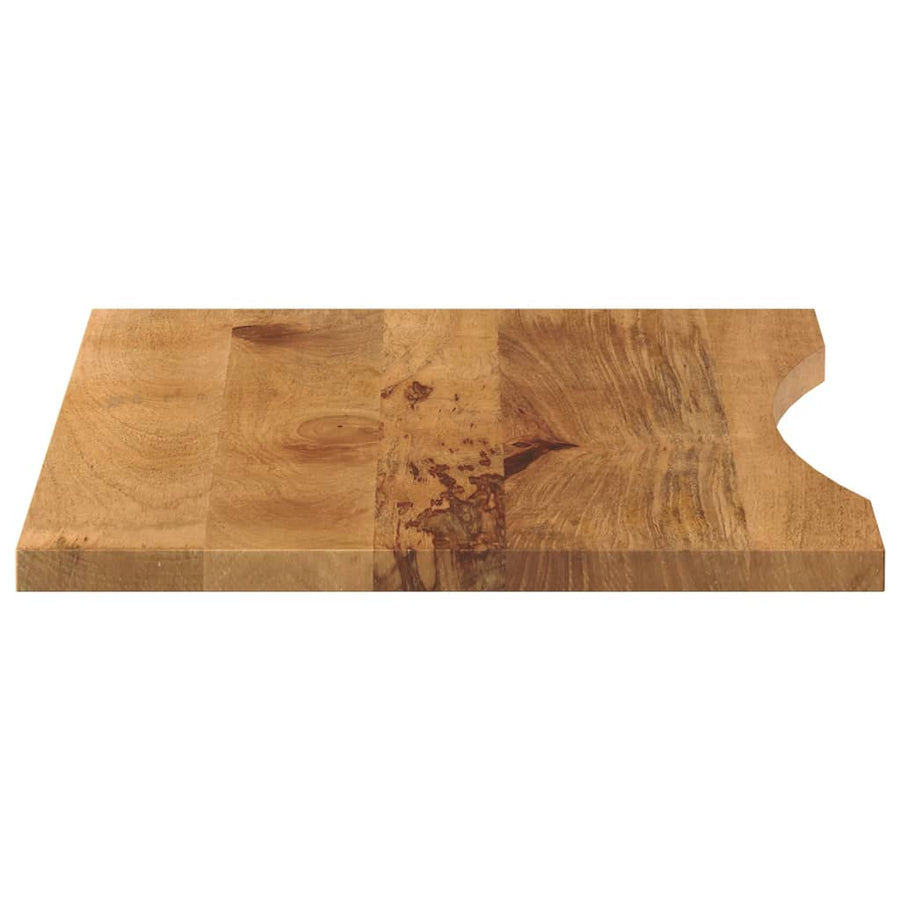 Bureaublad met ronding 100x50x2,5 cm massief ruw mangohout