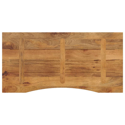 Bureaublad met ronding 110x50x2,5 cm massief ruw mangohout