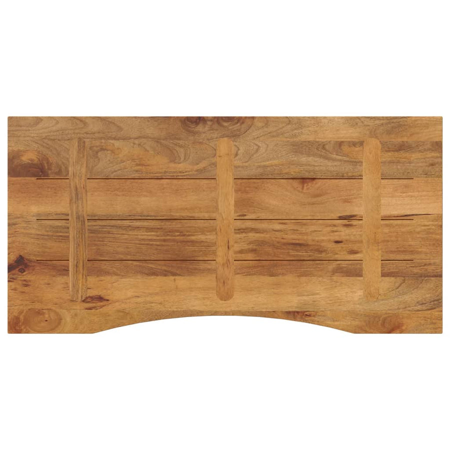 Bureaublad met ronding 110x50x2,5 cm massief ruw mangohout