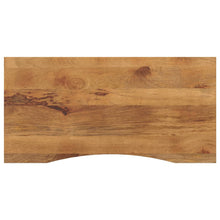 Bureaublad met ronding 120x50x2,5 cm massief ruw mangohout