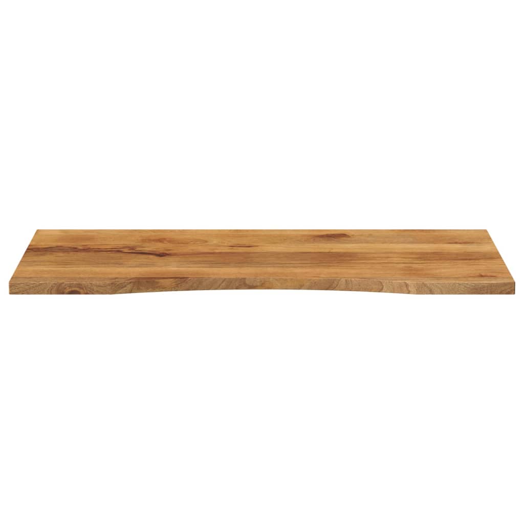 Bureaublad met ronding 140x50x2,5 cm massief ruw mangohout