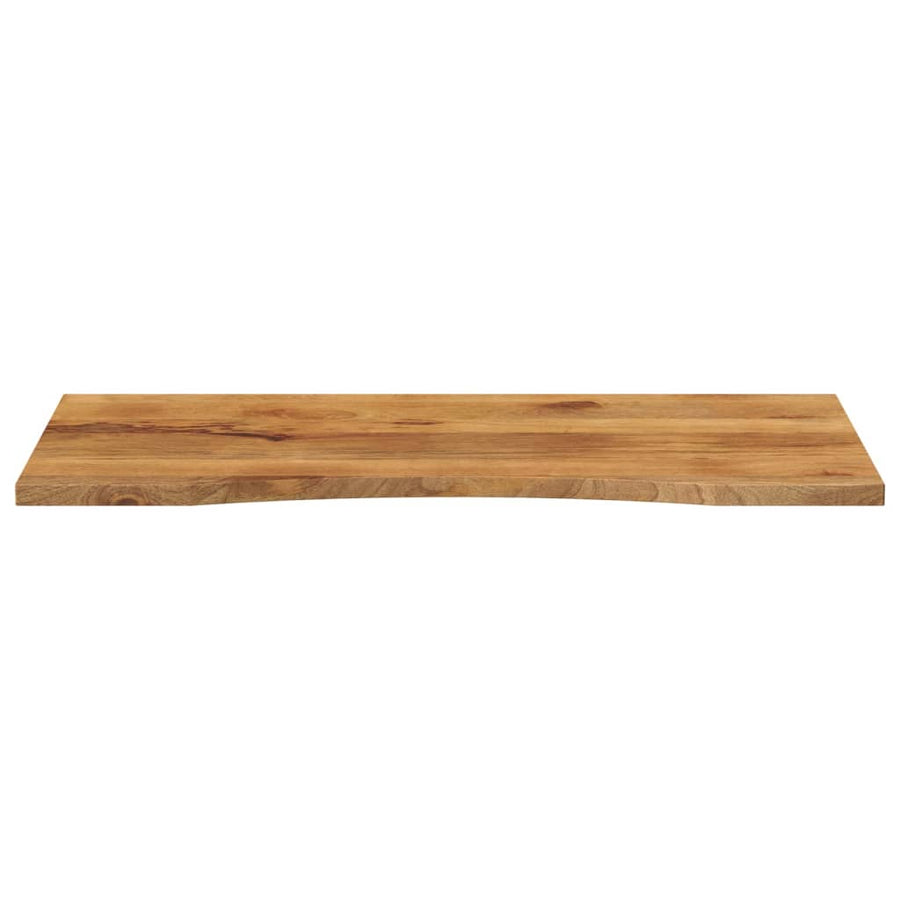 Bureaublad met ronding 140x50x2,5 cm massief ruw mangohout