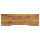 Desktop with curve 160x50x2.5 cm solid rough mango wood