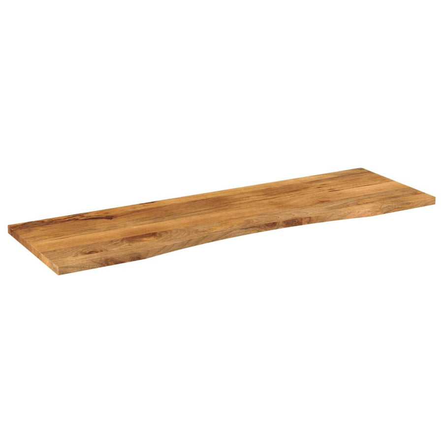 Bureaublad met ronding 160x50x2,5 cm massief ruw mangohout
