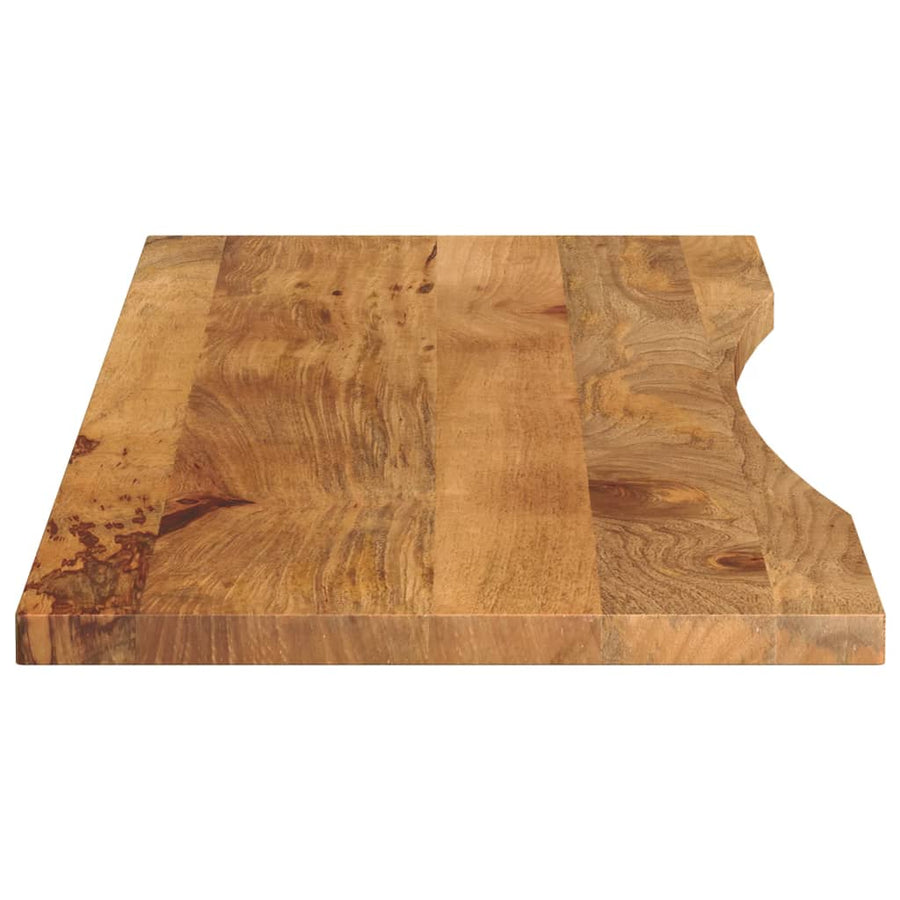 Bureaublad met ronding 160x50x2,5 cm massief ruw mangohout
