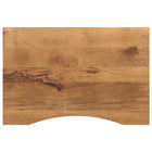 Desktop with round edge 80x60x2.5 cm solid rough mango wood