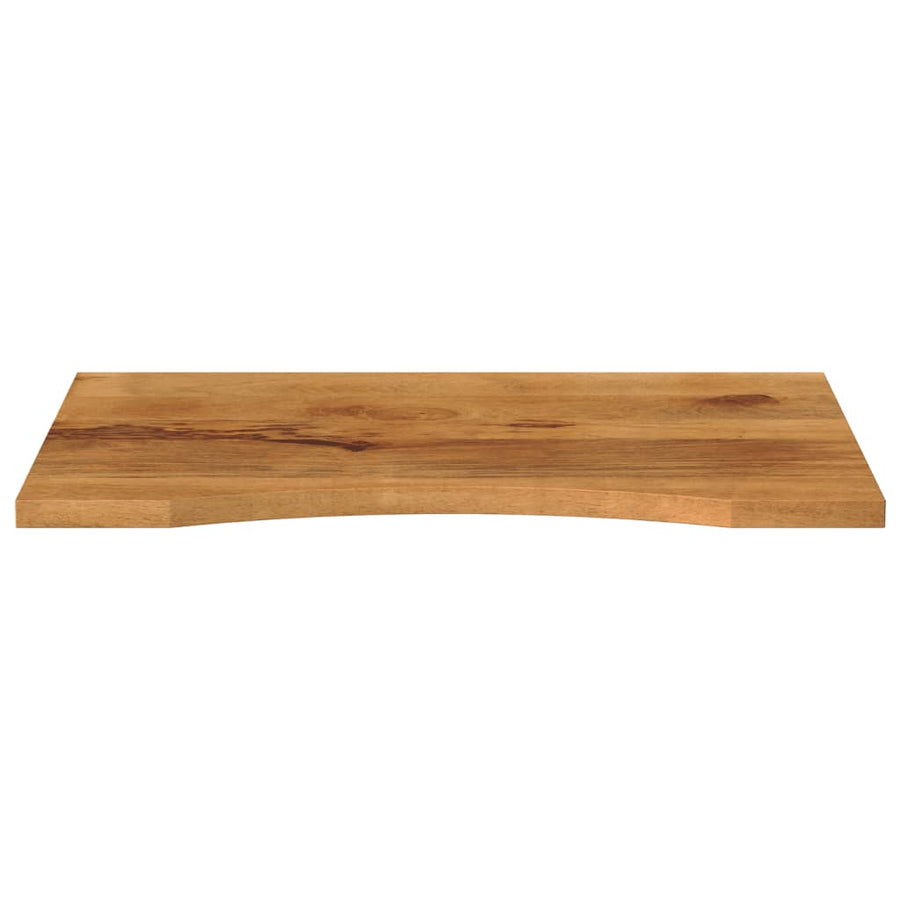 Bureaublad met ronding 80x60x2,5 cm massief ruw mangohout