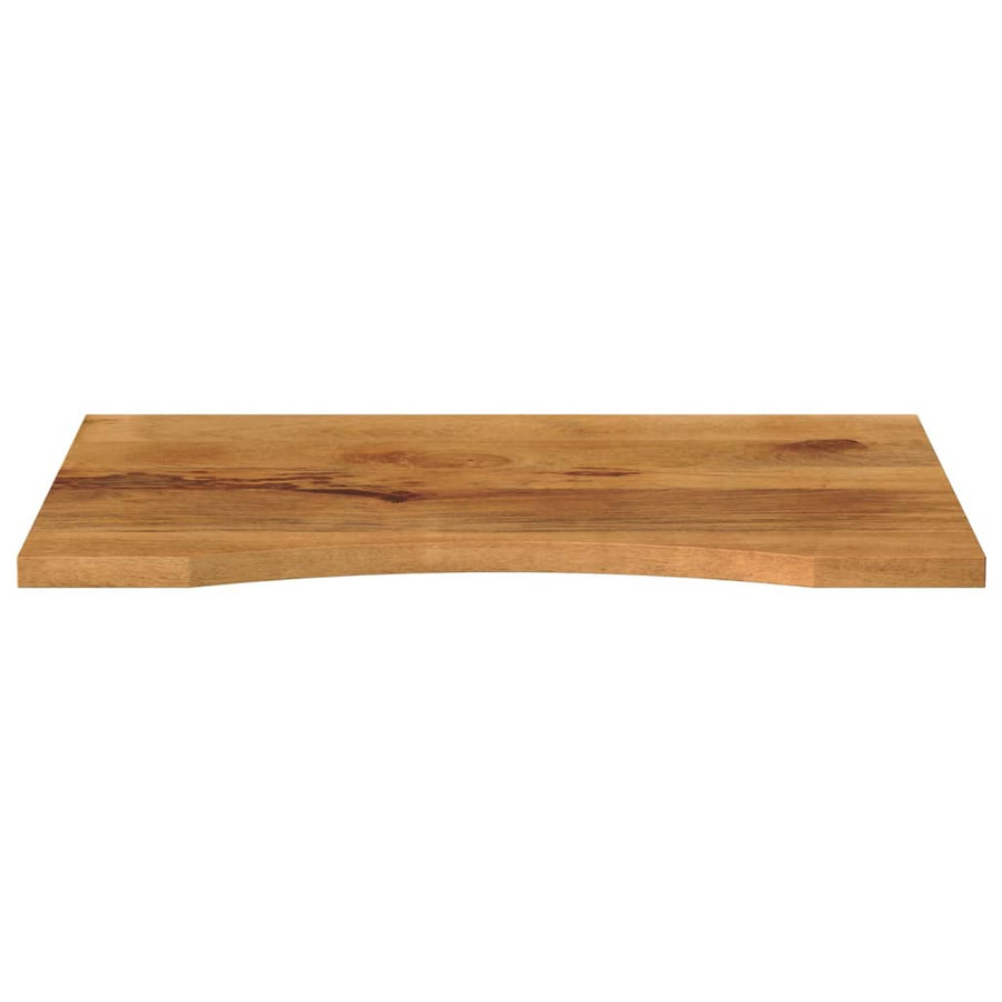 Bureaublad met ronding 90x60x2,5 cm massief ruw mangohout