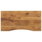 Desk top with curve 110x60x2.5 cm solid rough mango wood