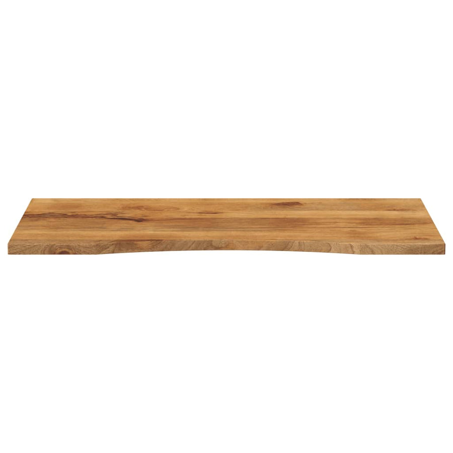 Bureaublad met ronding 120x60x2,5 cm massief ruw mangohout