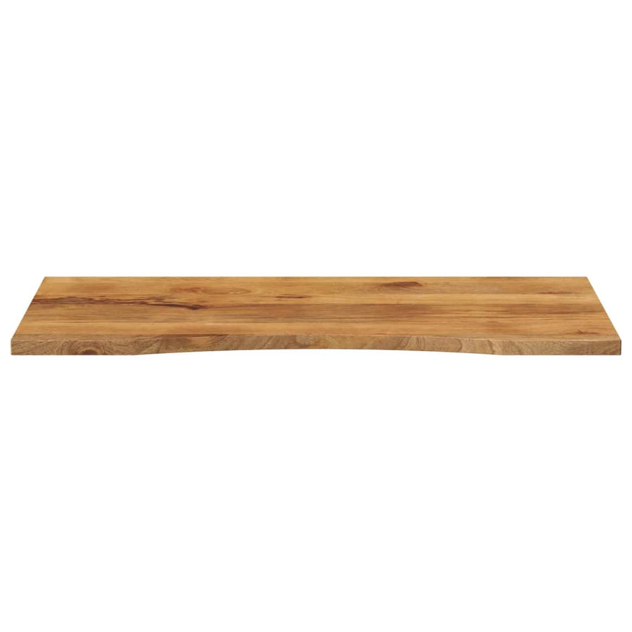 Bureaublad Met Ronding 140X60X2,5 Cm Massief Ruw Mangohout Zwart
