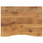 Desktop with curve 100x80x2.5 cm solid rough mango wood