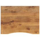 Desktop with round edge 110x80x2.5 cm solid rough mango wood