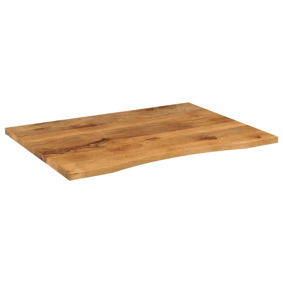 Bureaublad met ronding 110x80x2,5 cm massief ruw mangohout