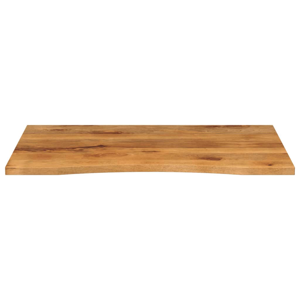 Bureaublad met ronding 110x80x2,5 cm massief ruw mangohout