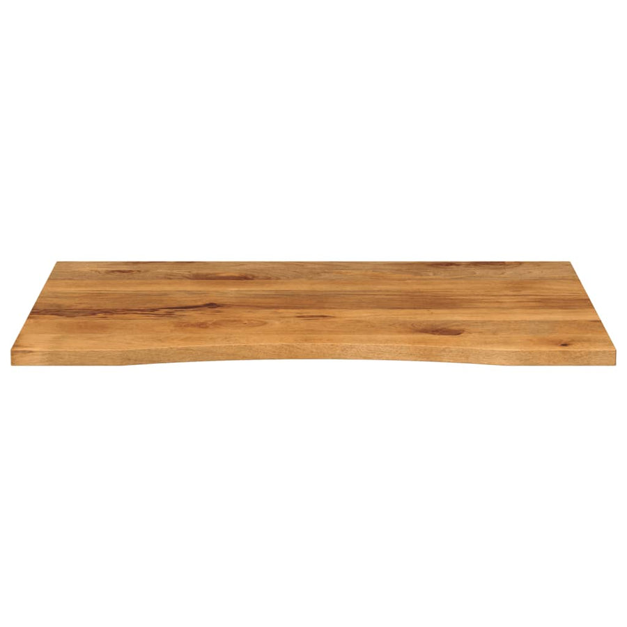 Bureaublad met ronding 110x80x2,5 cm massief ruw mangohout