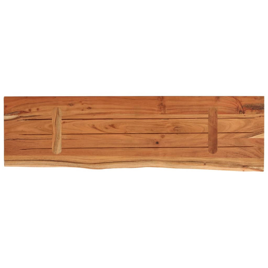 Wandschap Rechthoekig Natuurlijke Rand 40X20X2,5 Cm Acaciahout